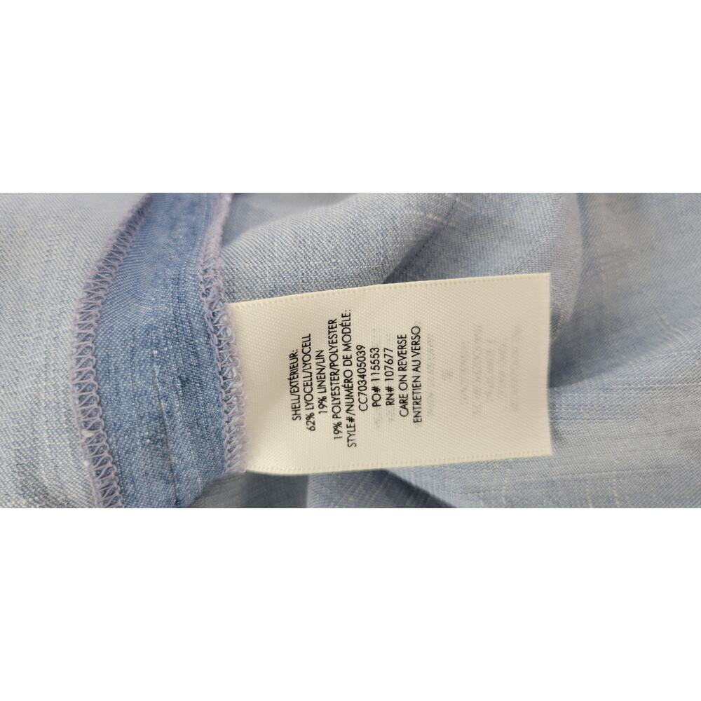 Alice + Olivia Top Womens Large One Shoulder Blue Nautical Beach Cottagecore Top - Picture 8 of 8